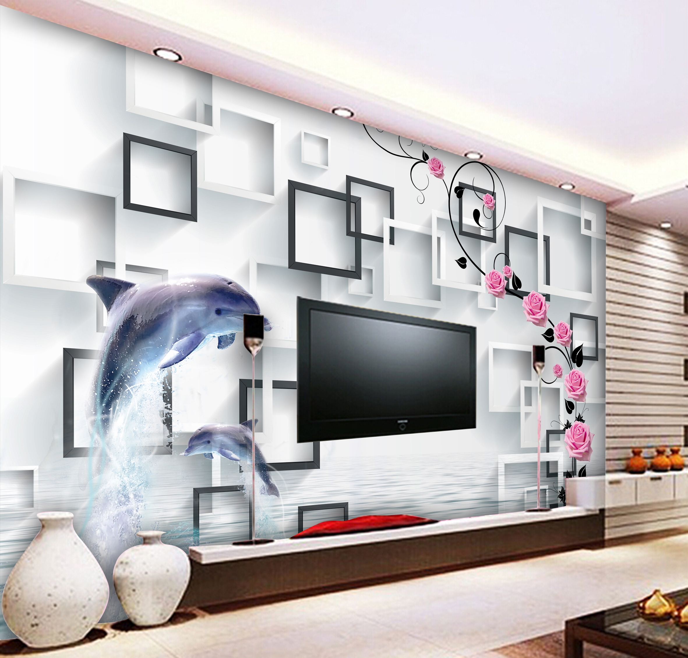 UV打印機背景墻效果